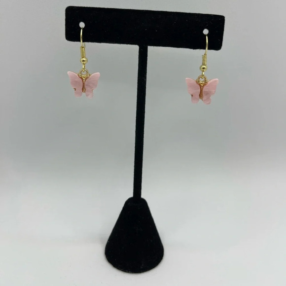 3 for $20 Delicate Pink Butterfly Dangle Earrings “You Pick 3” - Picture 5 of 7